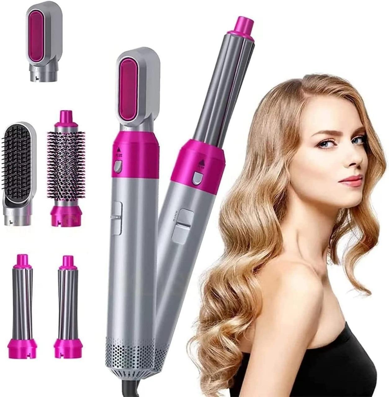 StyloPro 5-in-1 Hair Styler - 5 in 1 Multifunctional Hair Dryer Styling Tool, Detachable 5-in-1 Multi-Head Hot Air Comb, The Negative Ion Automatic Suction Hair Curler